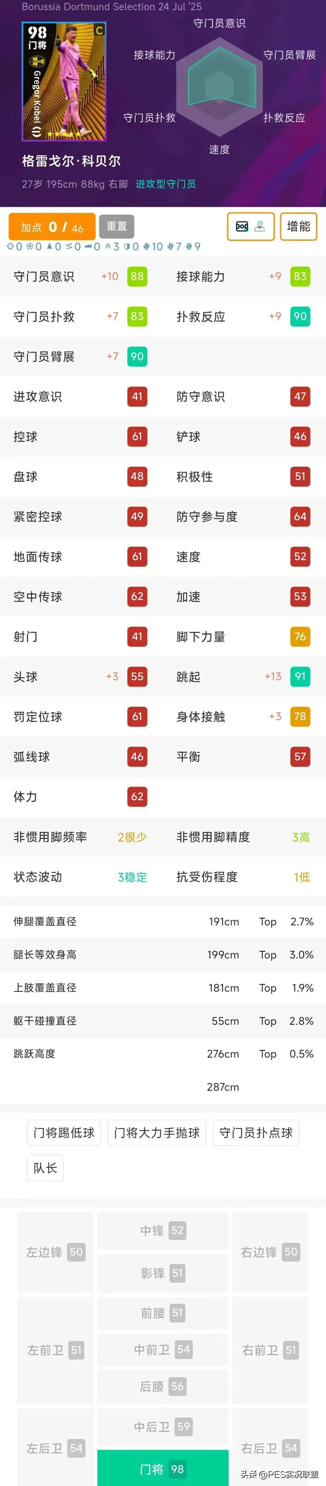 球员简析, 能够胜任场