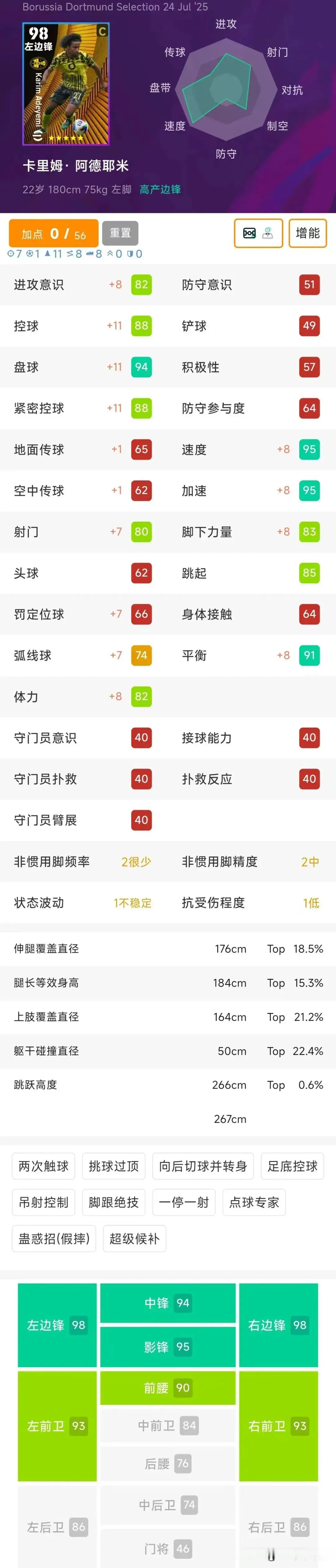 stron, 臂长, 臂长