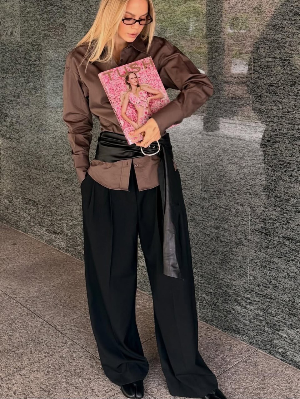 她笑着表示, 她从模特的 她笑着表示, 她从模特的